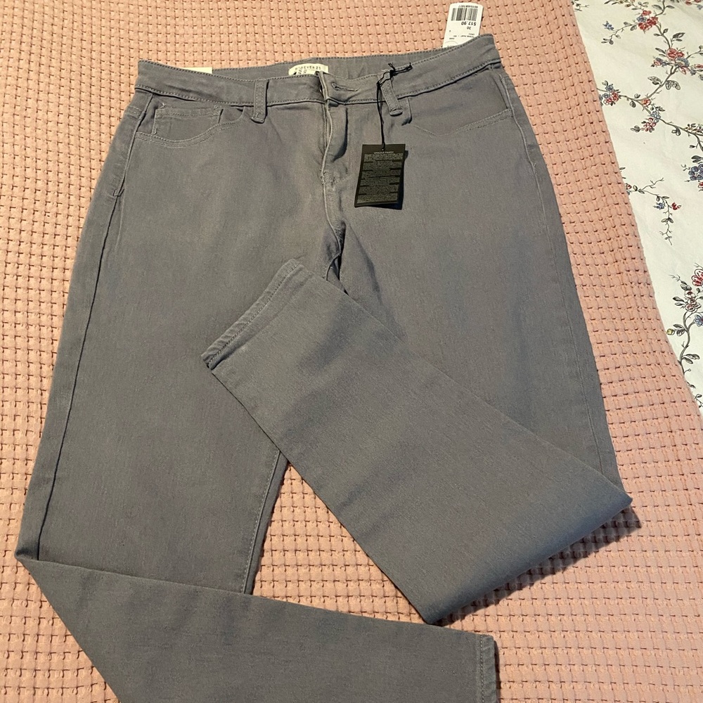F21 gray jeans